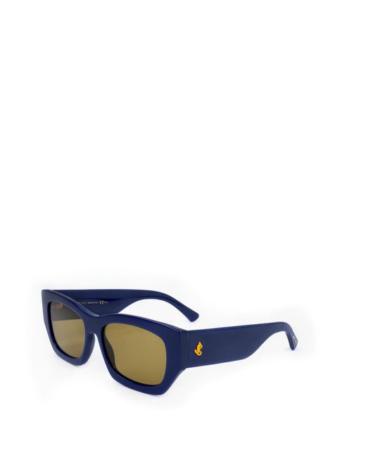 Jimmy Choo Blue Rectangular Sunglasses
