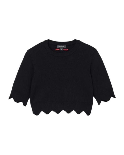 Marc Jacobs Blue Fan-Shaped Edge Top
