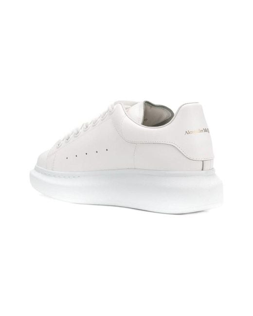 McQueen White Larry Oversized Lace-Up Sneakers