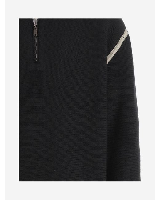 Maison Margiela Black Half-Zipped Jumper for men