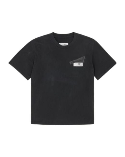 MM6 by Maison Margiela Black Numeric Signature Crewneck T-Shirt