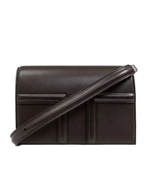 Totême Black Totême T-Flap Mini Crossbody Bag