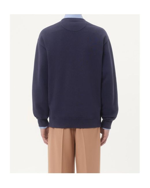Valentino Blue Cotton Sweatshirt With Vg Patch for men