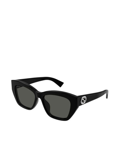 Gucci Black Eyewear Cat-Eye Frame Sunglasses