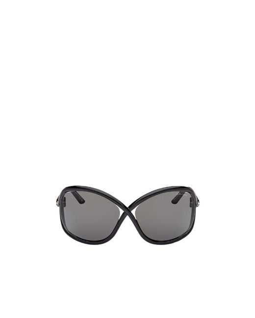 Tom Ford Gray Eyewear Butterfly Frame Sunglasses
