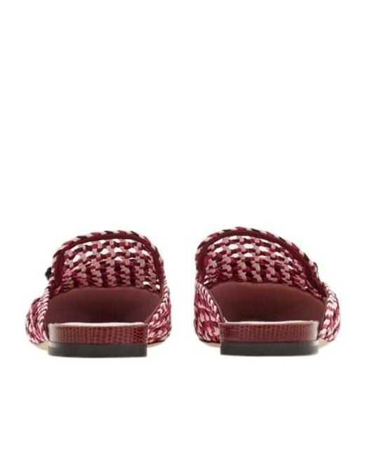 Ferragamo Pink New Vara Plate Mule