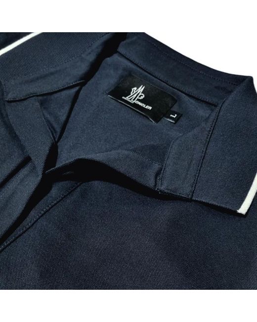 Moncler Blue Short-Sleeved Polo Shirt