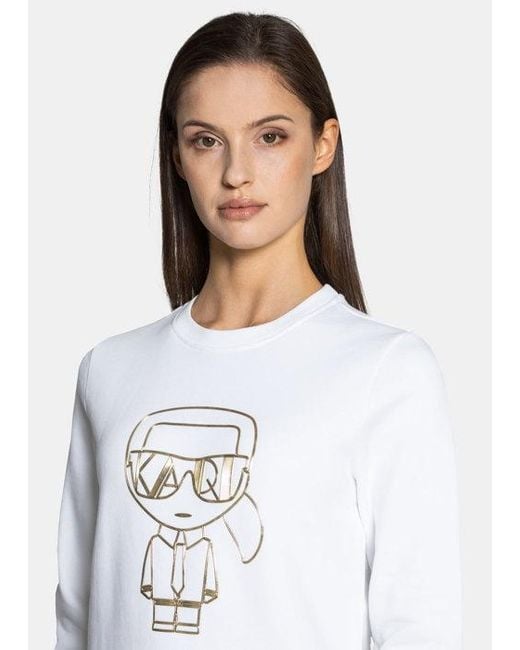 Chiara Ferragni White Logo Printed Hoodie
