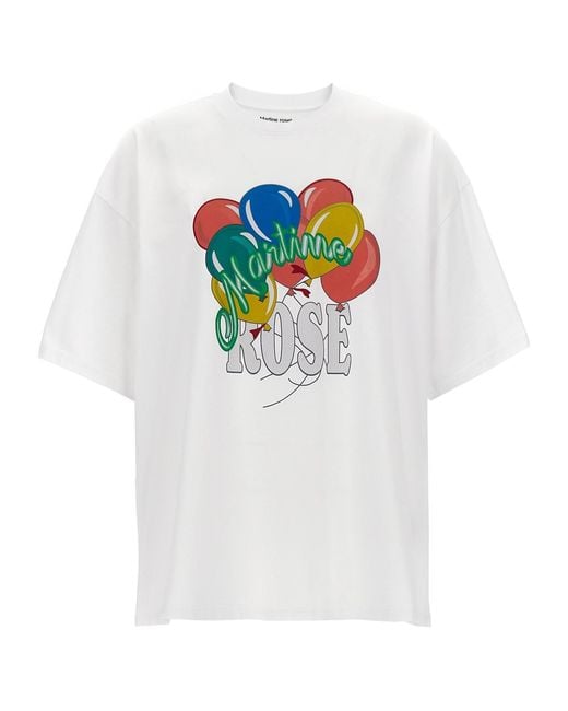 Martine Rose White Logo Print T-Shirt for men
