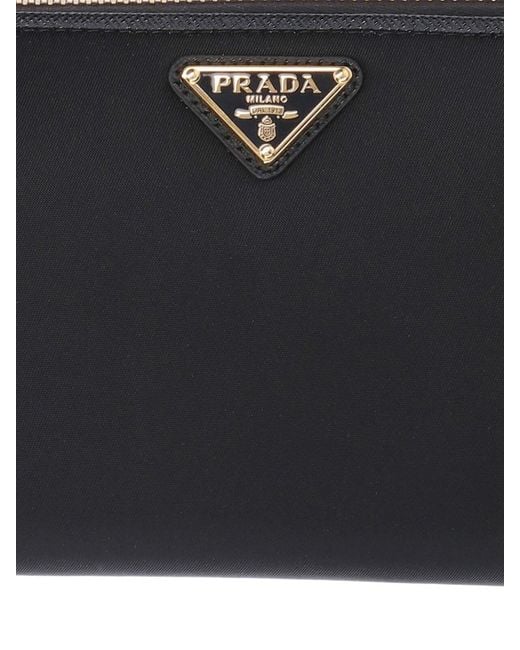 Prada Black Triangle-Logo Econyl Wallet