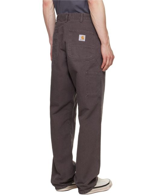 Carhartt Gray Single Knee Straight-Leg Pants for men