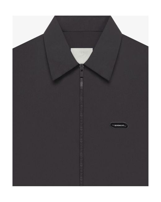 Givenchy Blue Logo Patch Short-Sleeved Shirt for men