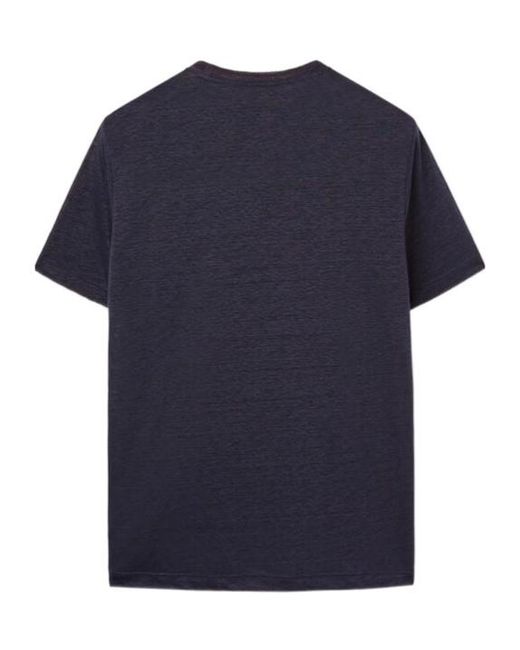Loro Piana Blue Linen T-Shirt for men