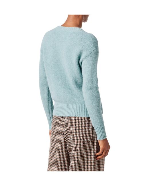 Weekend by Maxmara Blue V-Neck Knit Sweater