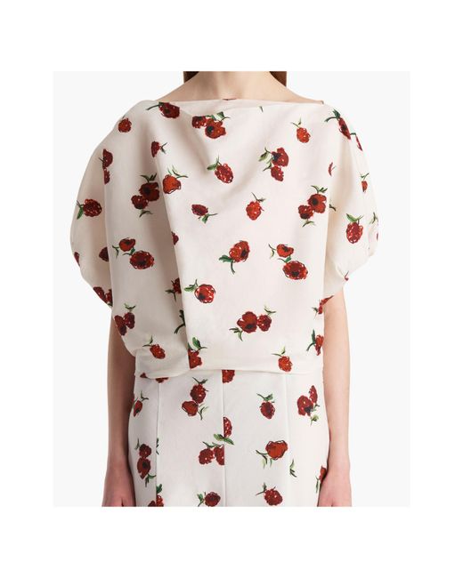 Khaite Pink Printed Tops