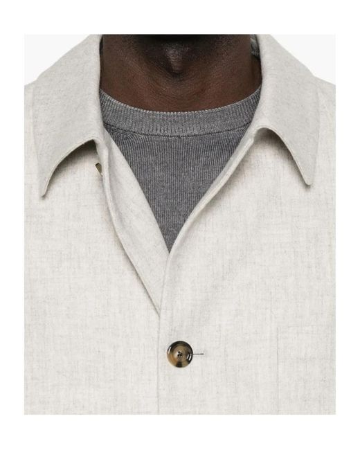 Lardini White Patch-Pockets Jacket for men