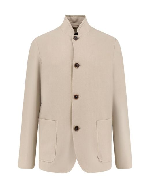 Loro Piana Natural Long-Sleeved Casual Jacket for men