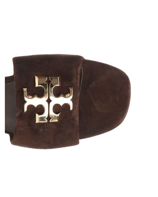 Tory Burch Brown Eleanor Slides
