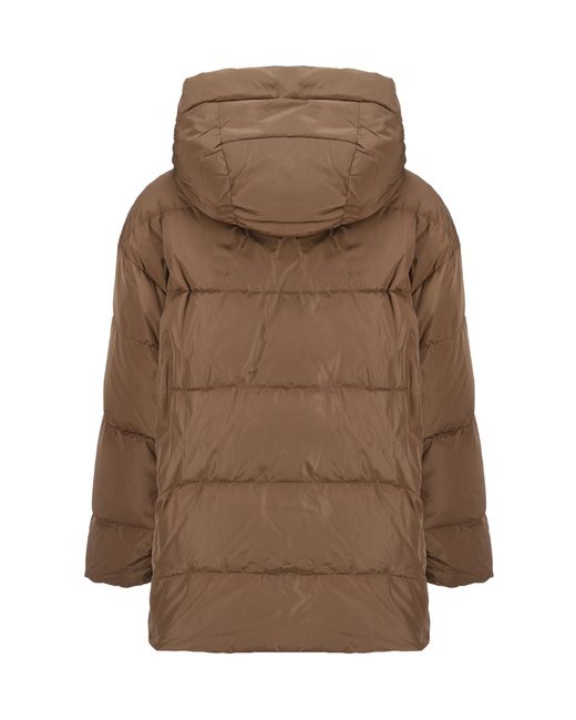Max Mara Brown The Cube Zip-Up Drawstring Reversible Jacket