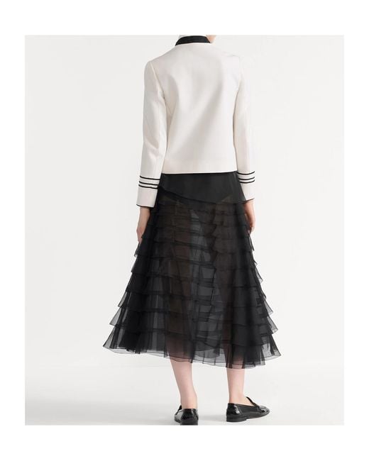 Dior Black Mid-Length Ruffled Skirt