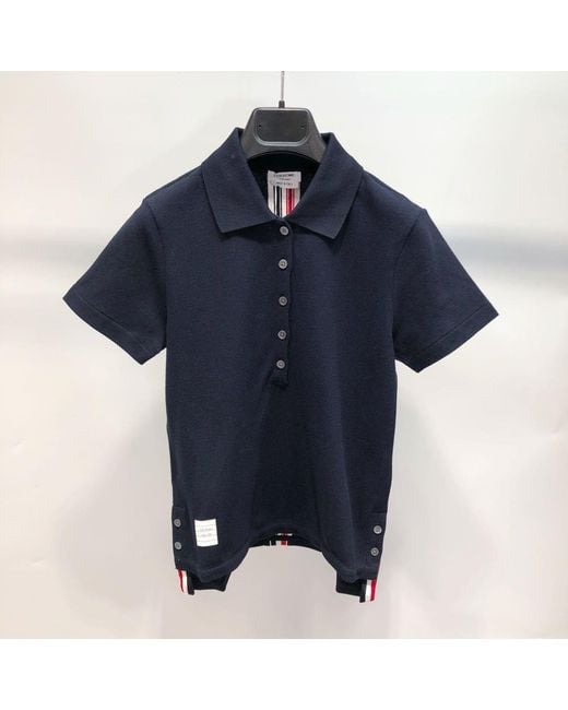 Thom Browne Blue Classic Polo Shirt