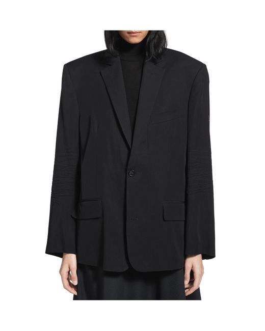 Balenciaga Blue Single-Breasted Blazer