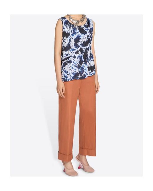 Dries Van Noten Orange Cotton Trousers