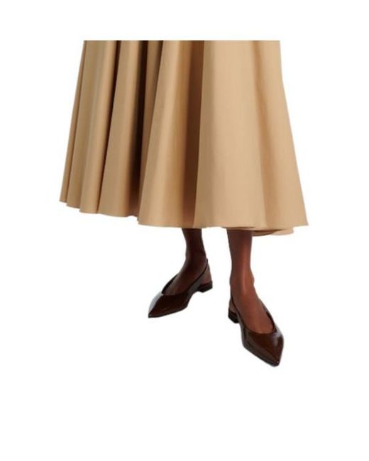 Gianvito Rossi Brown Patent Leather Slingback Flats