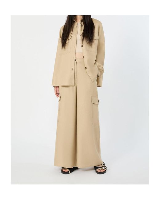 Weekend by Maxmara Natural Wkipomposa Long-Sleeved Shirt Jacket
