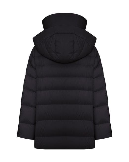 Moorer Black Long-Sleeved Padded Jacket