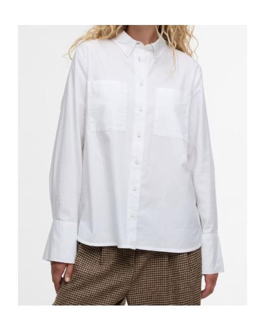 Barbour White B.Li Wren Shirt Ld62