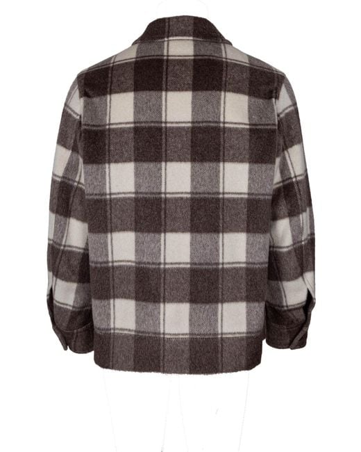 Golden Goose Deluxe Brand Brown Checked Buttoned Jacket for men