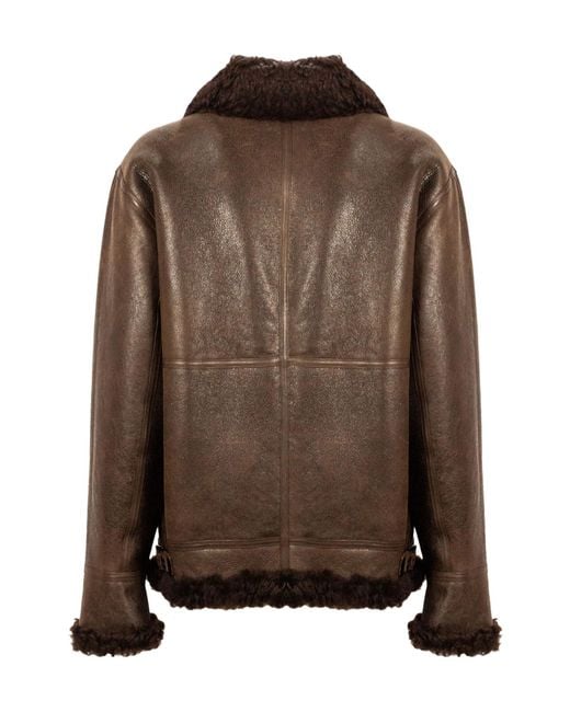 P.A.R.O.S.H. Brown Leather Jackets