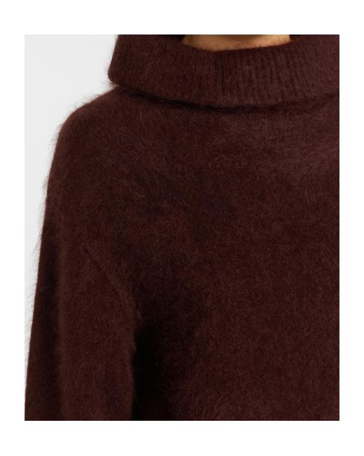 Dorothee Schumacher Brown Fluffy Statement Wool And Cashmere-Blend Sweater