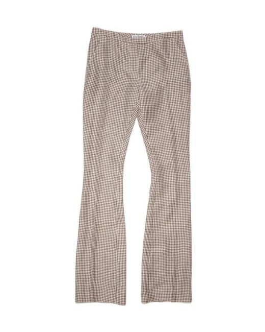 Acne Gray Low-Waisted Check Trousers