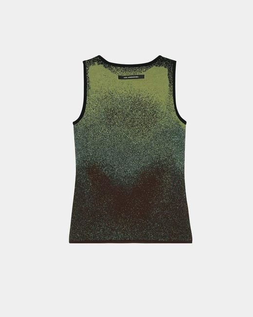 ANDERSSON BELL Green Airbrush Love Tank Top
