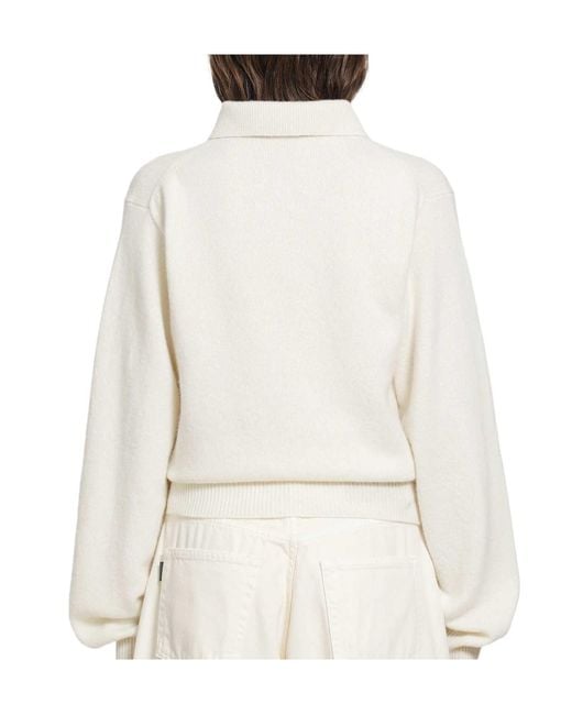 Haikure White Long-Sleeved Sweater
