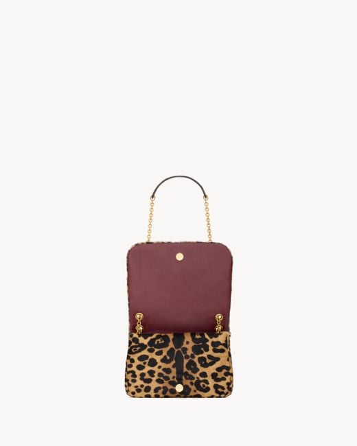 Saint Laurent White Jamie 4.3 Animal Patterned Mini Shoulder Bag