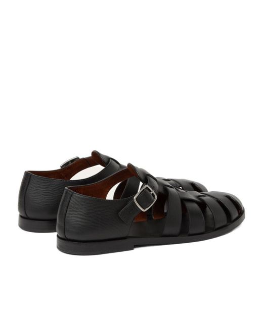 Loro Piana Black Maxime Walk Sandals for men