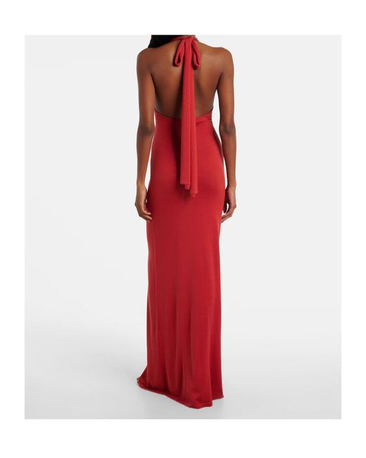 AYA MUSE Red Scarf Dress