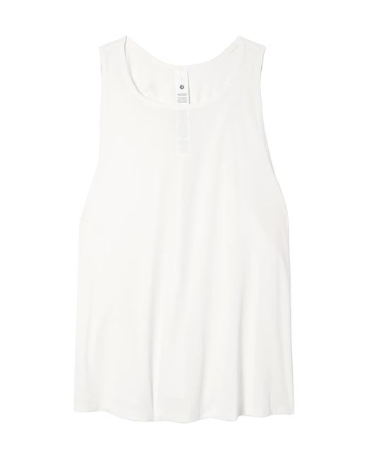 lululemon athletica White Ruched Stretch Recycled-Jersey Tank