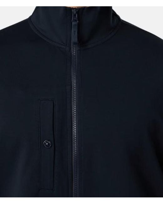 Stone Island Blue Compass-Logo Sweatshirt for men