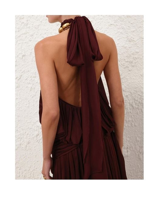 Zimmermann Red Luna Billow Halter Top