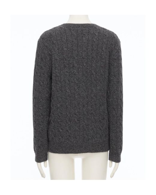 Valentino Gray Crewneck Long-Sleeved Jumper