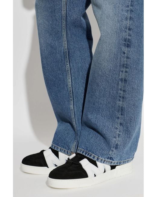 Moschino Black Round-Toe Sneakers for men