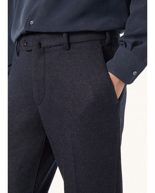 Loro Piana Blue Novalis Belt-Loop Casual Pants for men