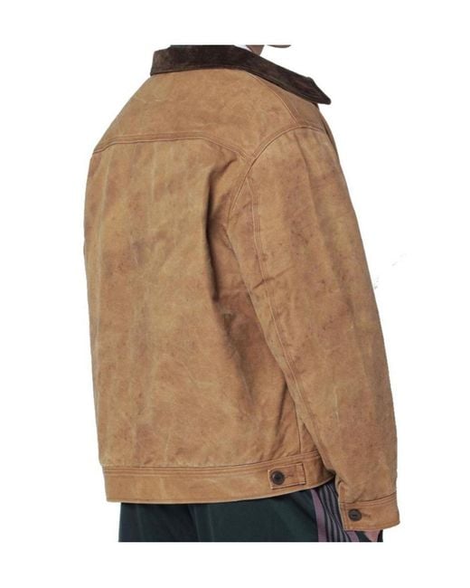 Needles Blue Long Sleeved Zipped Work Jacket for men