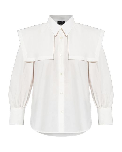 A.P.C. White Poplin Ondine Shirt