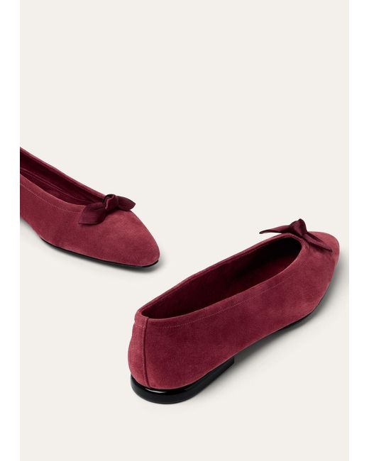 Loro Piana Red Primula Ballet Flats
