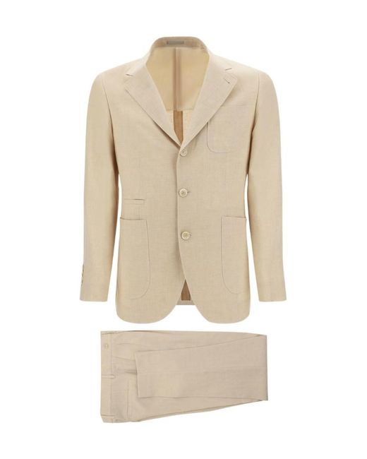 Brunello Cucinelli Natural Tailored Suit for men
